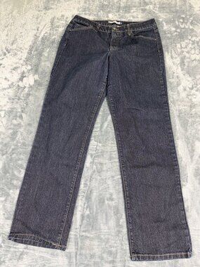 Bandolino Blu Womens Mandie Straight Leg Dark Wash Denim Jeans Size 12